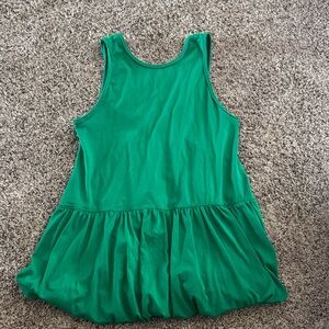 Athletic Bubble Tank Dress with biker shorts
